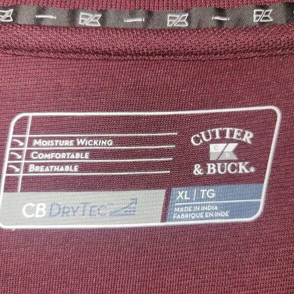Cutter And Buck Burgundy Harvard Polo Size XL Dri-fit - Picture 4 of 6